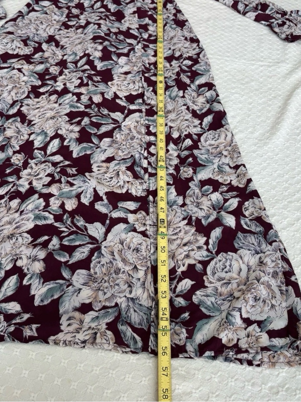 Honey Belle Plum Floral Choker V‑Neck Maxi Dress - Picture 9 of 12
